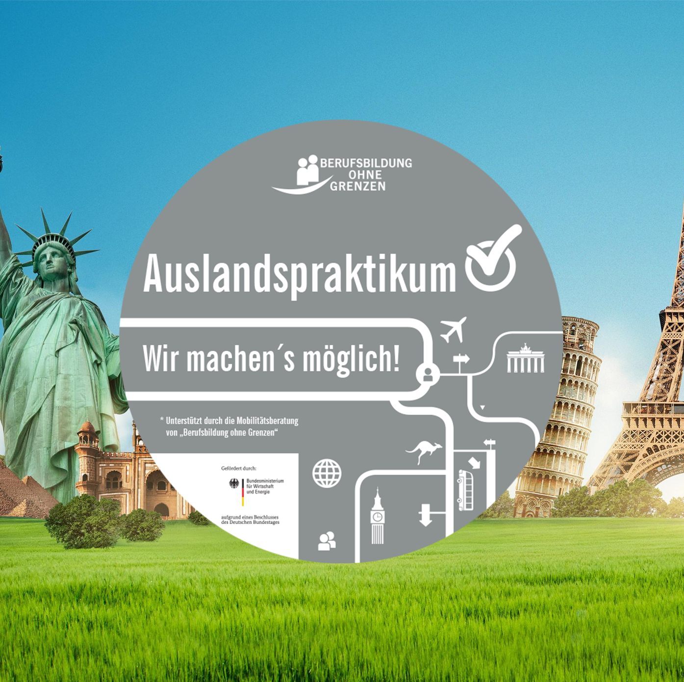 Runde Plakette in Silber übers Auslandspraktikum Runde Plakette in Silber übers Auslandspraktikum welches Schemberg Ladenbau seinen Auszubildenden anbietet