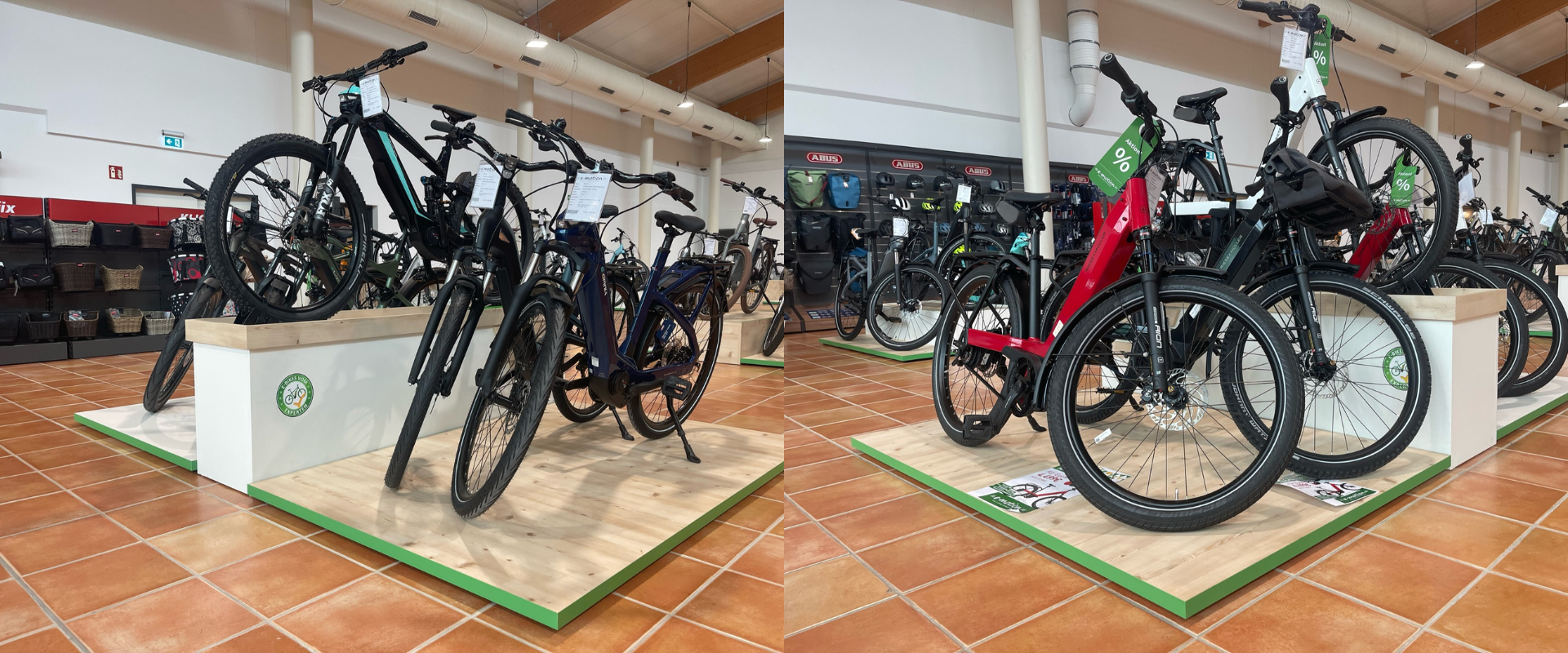 Innovativer Fahrrad Ladenbau für e-motion e-Bike Welt in Cloppenburg